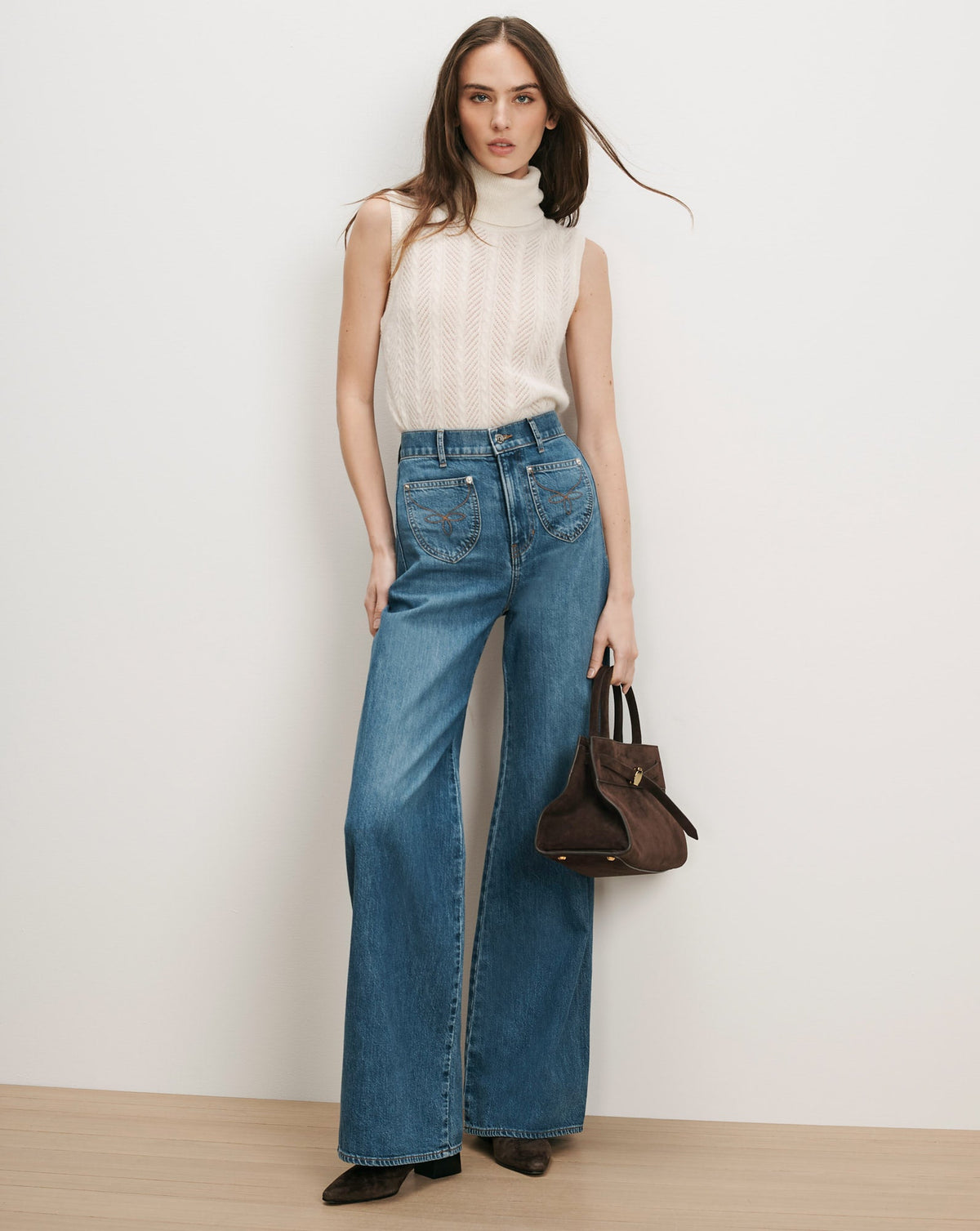 Veronica Beard | Mazzy Pointelle Sleeveless Sweater in Dove White Dove White