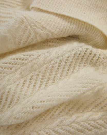 Veronica Beard | Mazzy Pointelle Sleeveless Sweater in Dove White Dove White