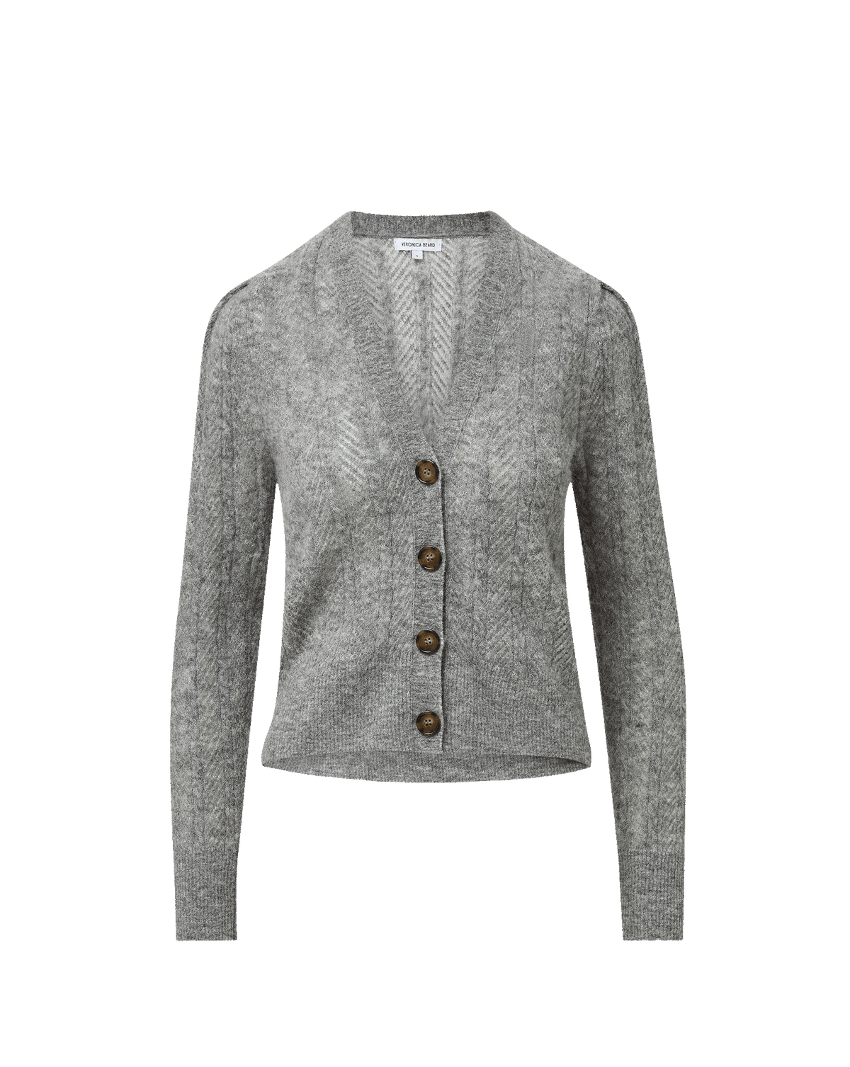 Veronica Beard | Solene Pointelle Cardigan in Heather Grey Heather Grey