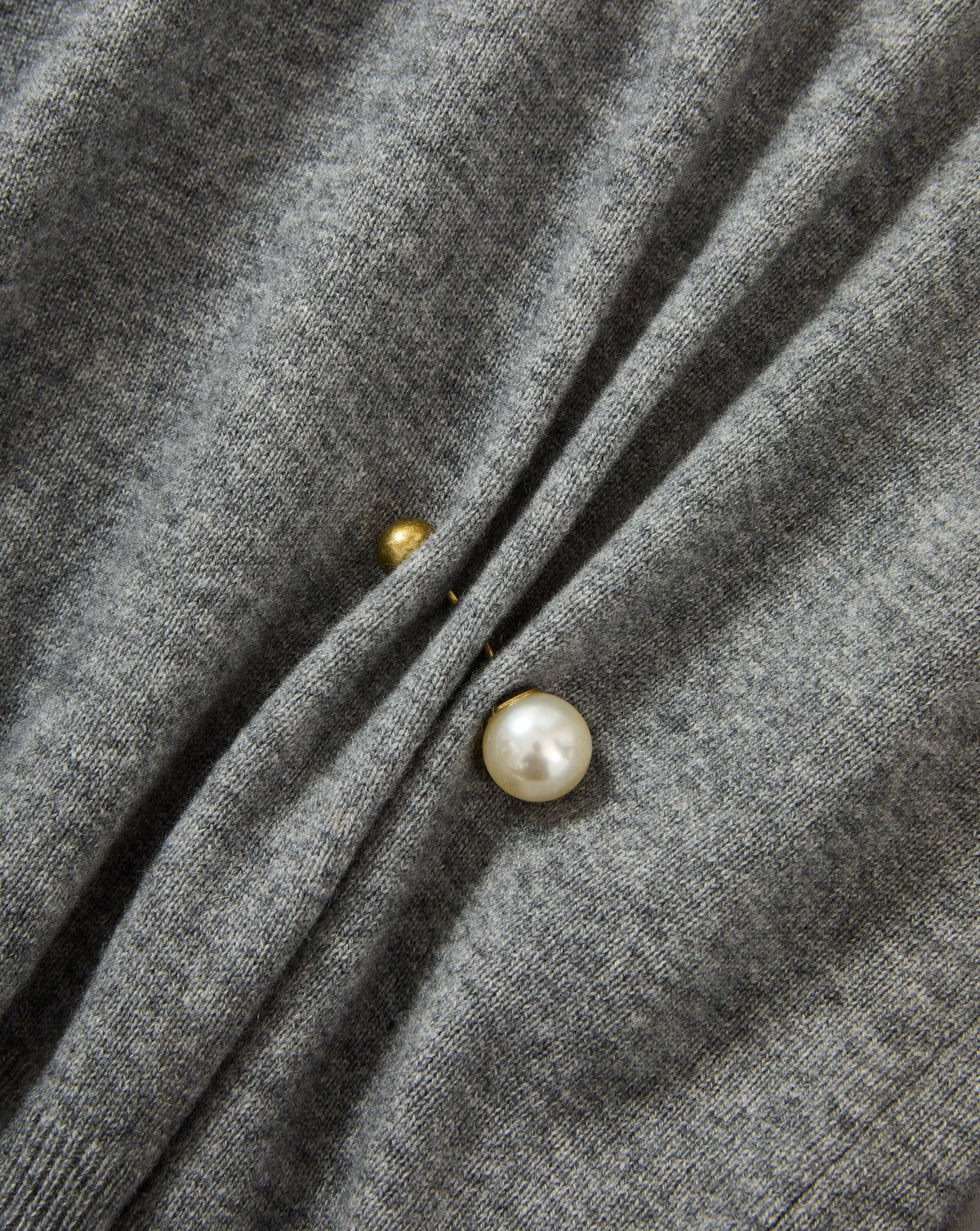 Veronica Beard | Frankie Brooch Pullover in Medium Heather Grey Cashmere Medium Heather Grey