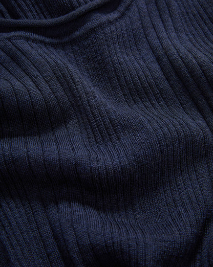 Veronica Beard | Birke Merino Wool Tank Top in Heritage Navy Melange Heritage Navy Melange