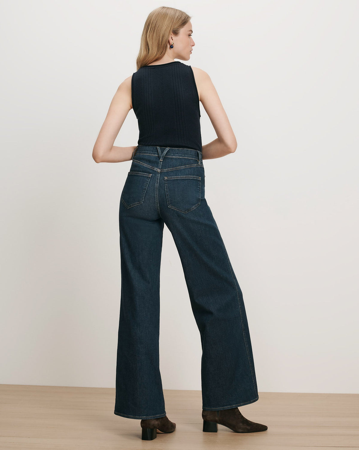 Veronica Beard | Birke Merino Wool Tank Top in Heritage Navy Melange Heritage Navy Melange