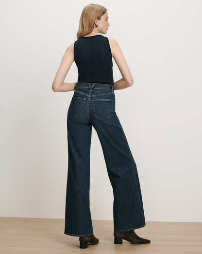 Veronica Beard | Birke Merino Wool Tank Top in Heritage Navy Melange Heritage Navy Melange