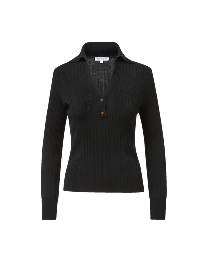 Veronica Beard | Rouni Merino Wool Pullover in Black Black
