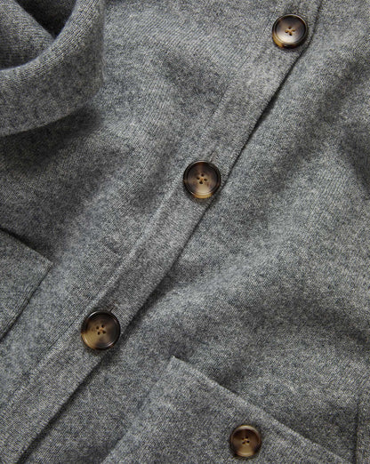 Veronica Beard | Elwood Merino Wool Cardigan in Medium Heather Grey Medium Heather Grey