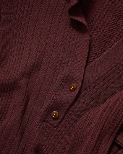 Veronica Beard | Rouni Merino Wool Pullover in Burgundy Burgundy