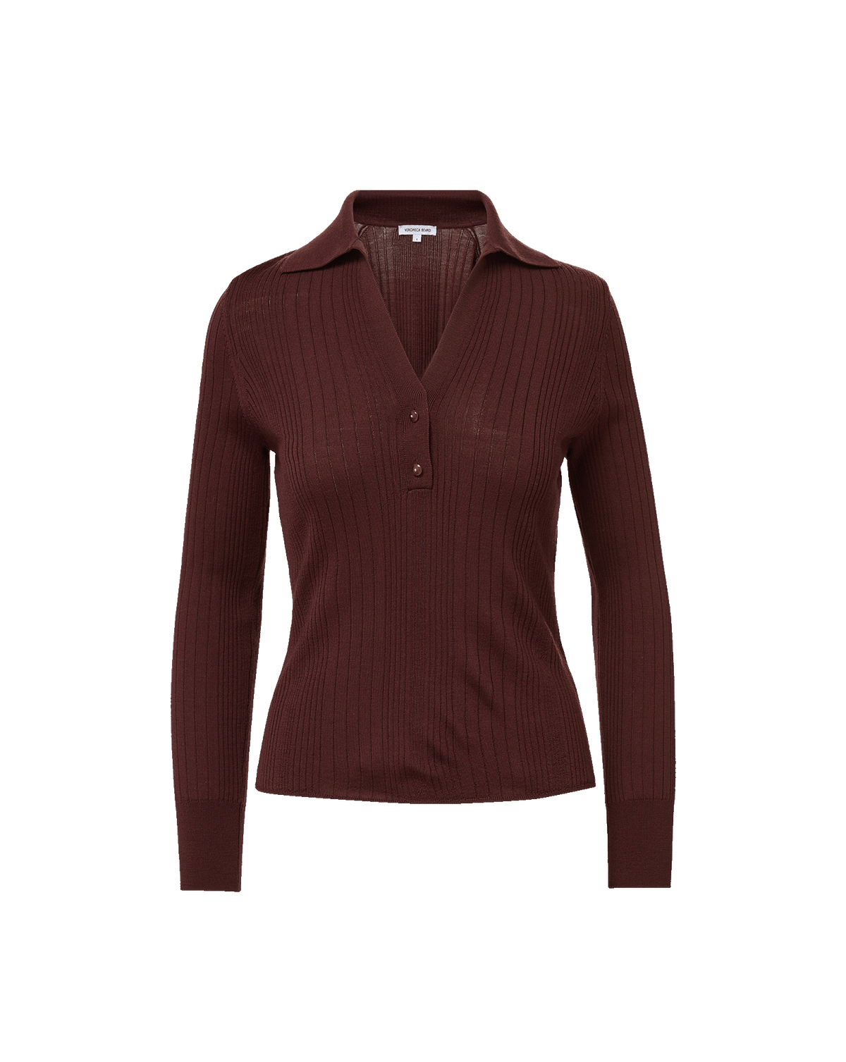 Veronica Beard | Rouni Merino Wool Pullover in Burgundy Burgundy