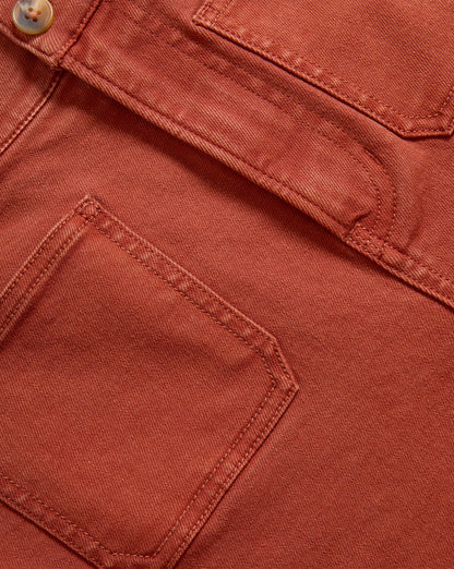 Veronica Beard | Elijah Denim Short in Rust Red Rust