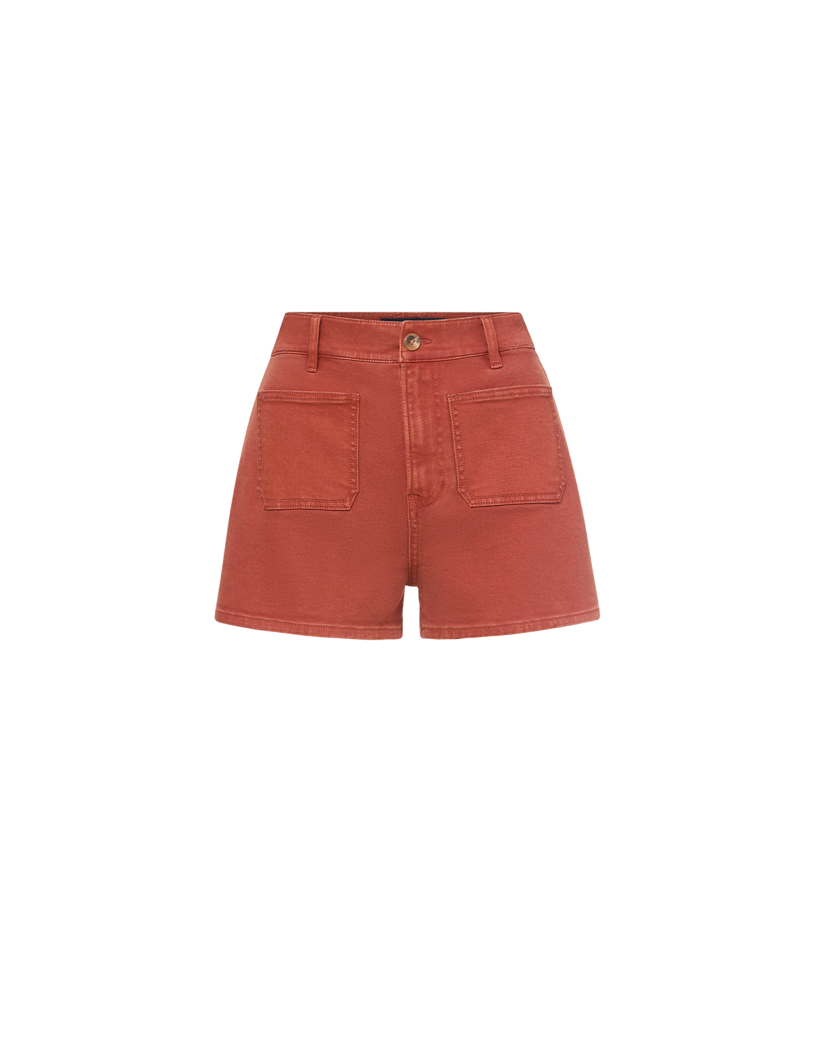 Veronica Beard | Elijah Denim Short in Rust Red Rust