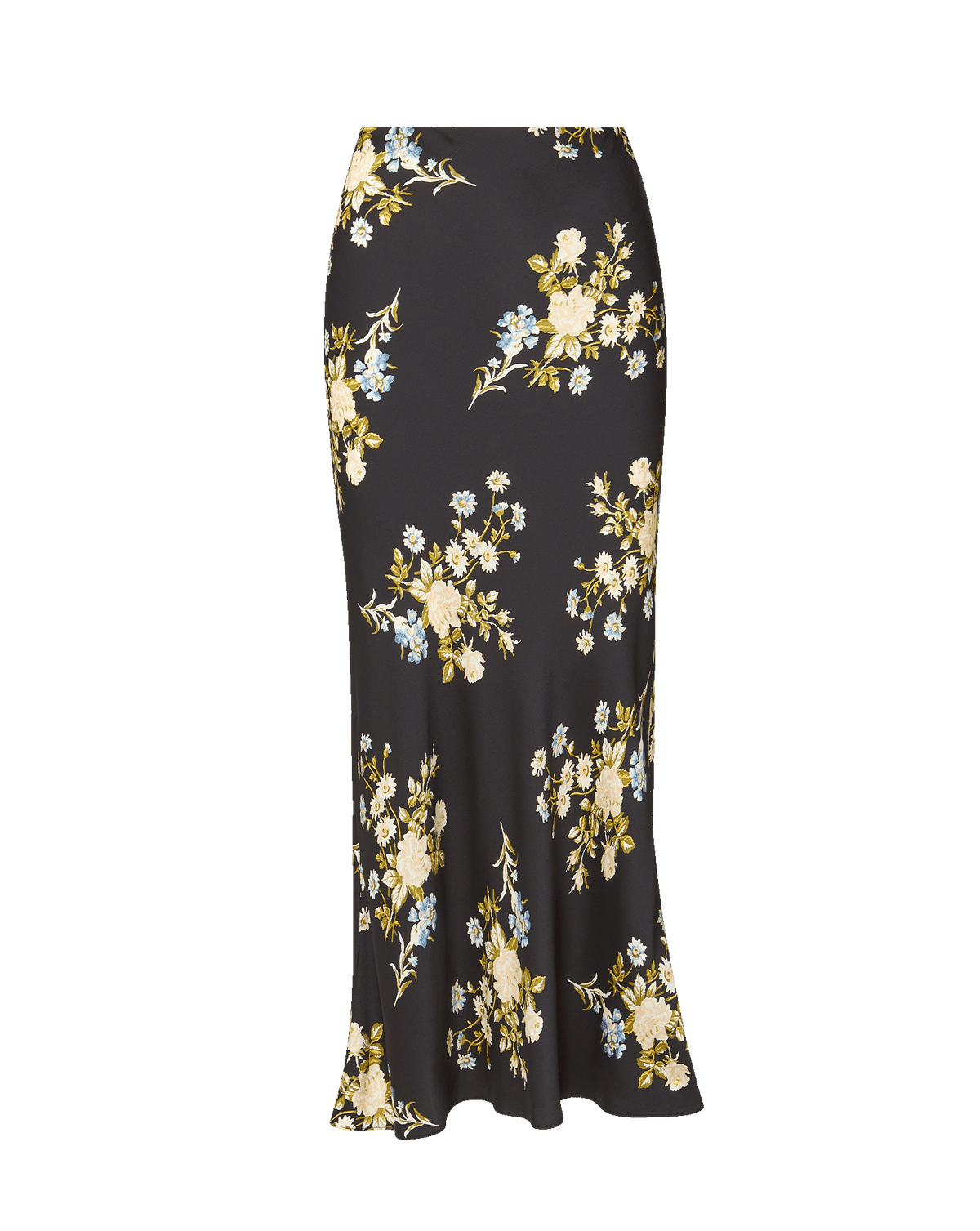 Veronica Beard | Clover Floral Midi Skirt in Black Multi Black Multi