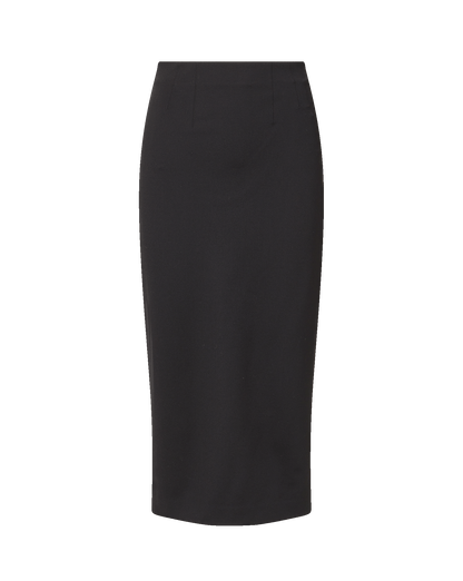 Veronica Beard | Holmes Ponte Midi Skirt in Black Black
