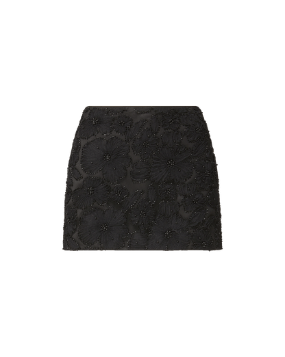 Veronica Beard | Olenna Embellished Mini Skirt in Black Embellishment Black Embellishment