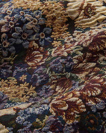 Veronica Beard | Ohemia Brocade Mini Skirt in Dark Purple Tapestry Print Dark Eggplant Multi