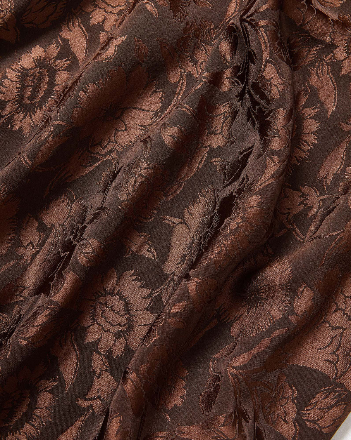Veronica Beard | Clover Floral Midi Skirt in Espresso Dark Brown Espresso