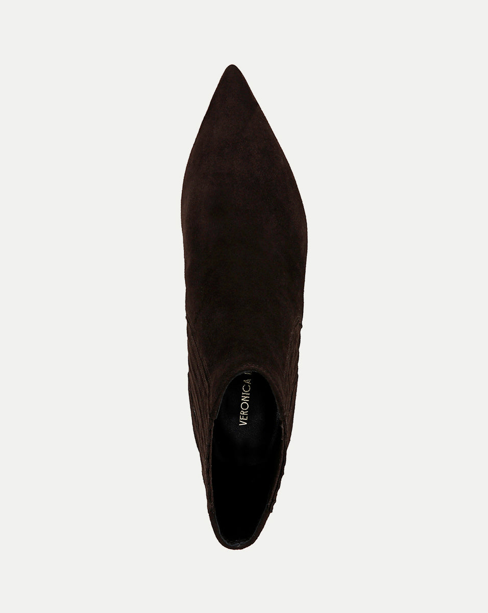 Veronica Beard | Lisa Mid-Heel Ankle Boot in Espresso Espresso