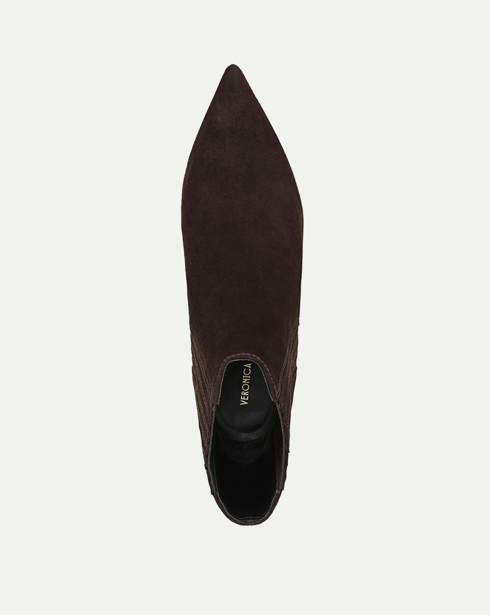 Veronica Beard | Lisa Kitten-Heel Ankle Boot in Espresso Espresso