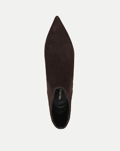 Veronica Beard | Lisa Kitten-Heel Ankle Boot in Espresso Espresso