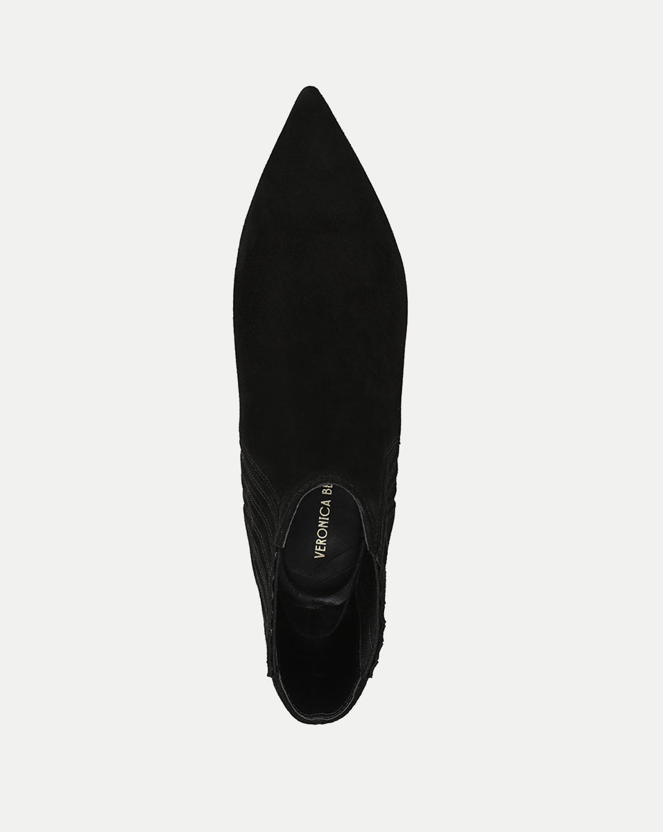 Veronica Beard | Lisa Kitten-Heel Ankle Boot in Black Black