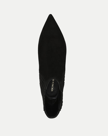 Veronica Beard | Lisa Kitten-Heel Ankle Boot in Black Black