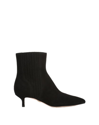 Veronica Beard | Lisa Kitten-Heel Ankle Boot in Black Black
