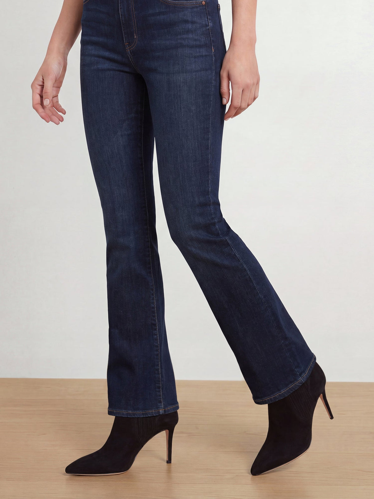 Veronica Beard | Lisa Stiletto Mid-Heel Ankle Boot in Black Black