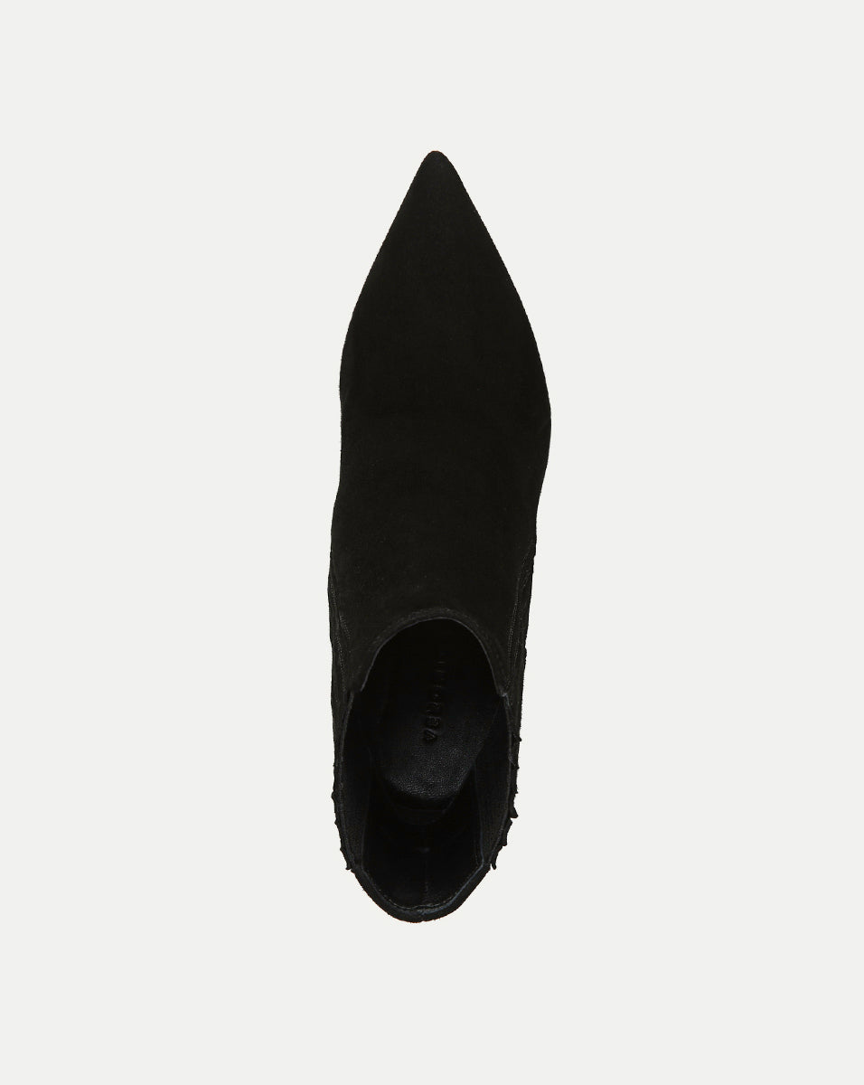 Veronica Beard | Lisa Stiletto Mid-Heel Ankle Boot in Black Black