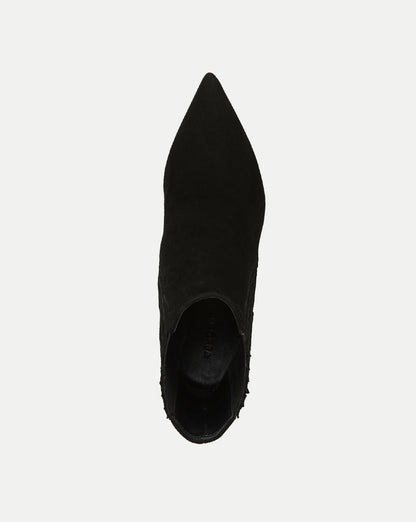 Veronica Beard | Lisa Stiletto Mid-Heel Ankle Boot in Black Black