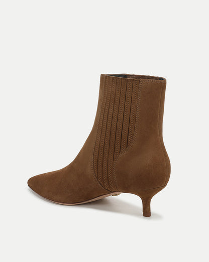 Veronica Beard | Lisa Kitten-Heel Ankle Boot in Hazelwood Hazelwood