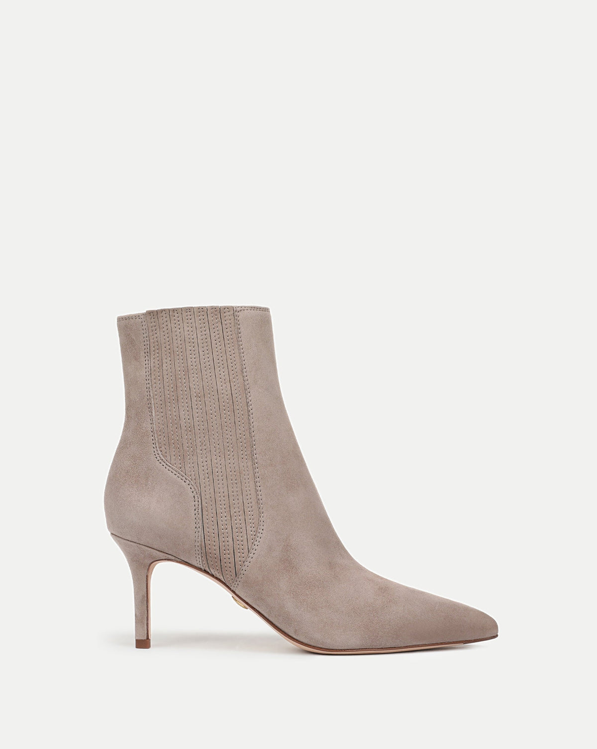 Veronica Beard | Lisa Mid-Heel Ankle Boot in Bark Bark