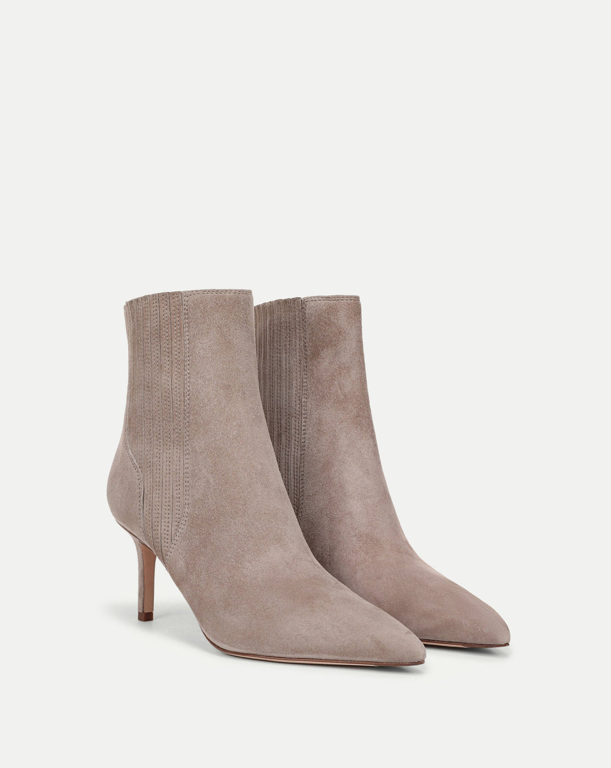 Veronica Beard | Lisa Mid-Heel Ankle Boot in Bark Bark