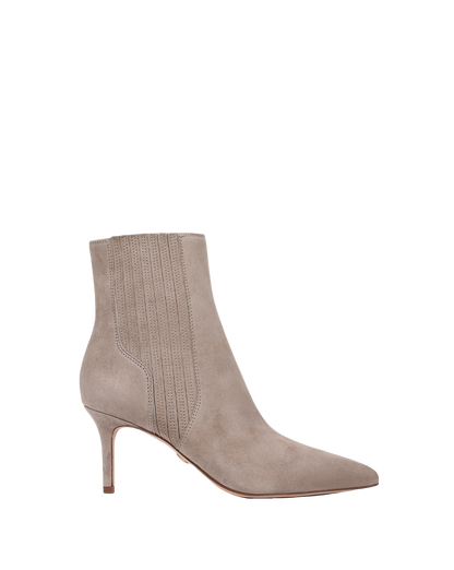 Veronica Beard | Lisa Mid-Heel Ankle Boot in Bark Bark