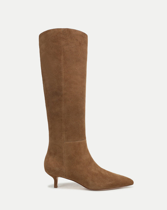 Veronica Beard | Lisa Kitten-Heel Boot in Hazelwood Hazelwood