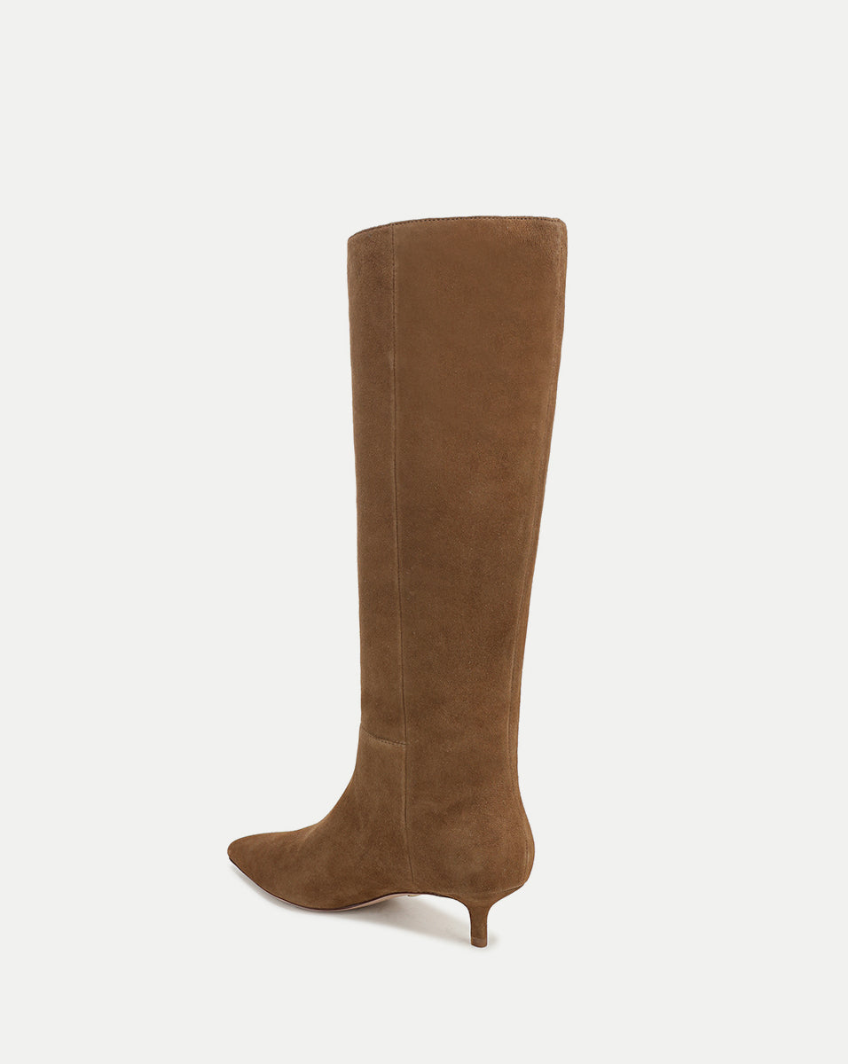 Veronica Beard | Lisa Kitten-Heel Boot in Hazelwood Hazelwood
