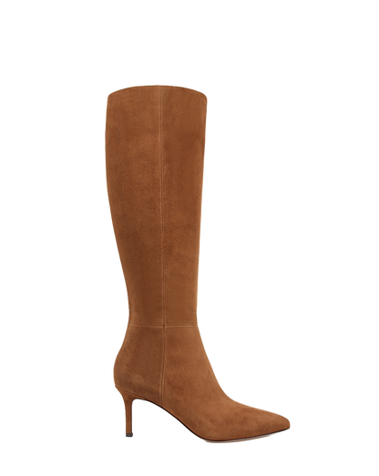 Veronica Beard | Lisa Mid-Heel Boot in Chestnut Chestnut