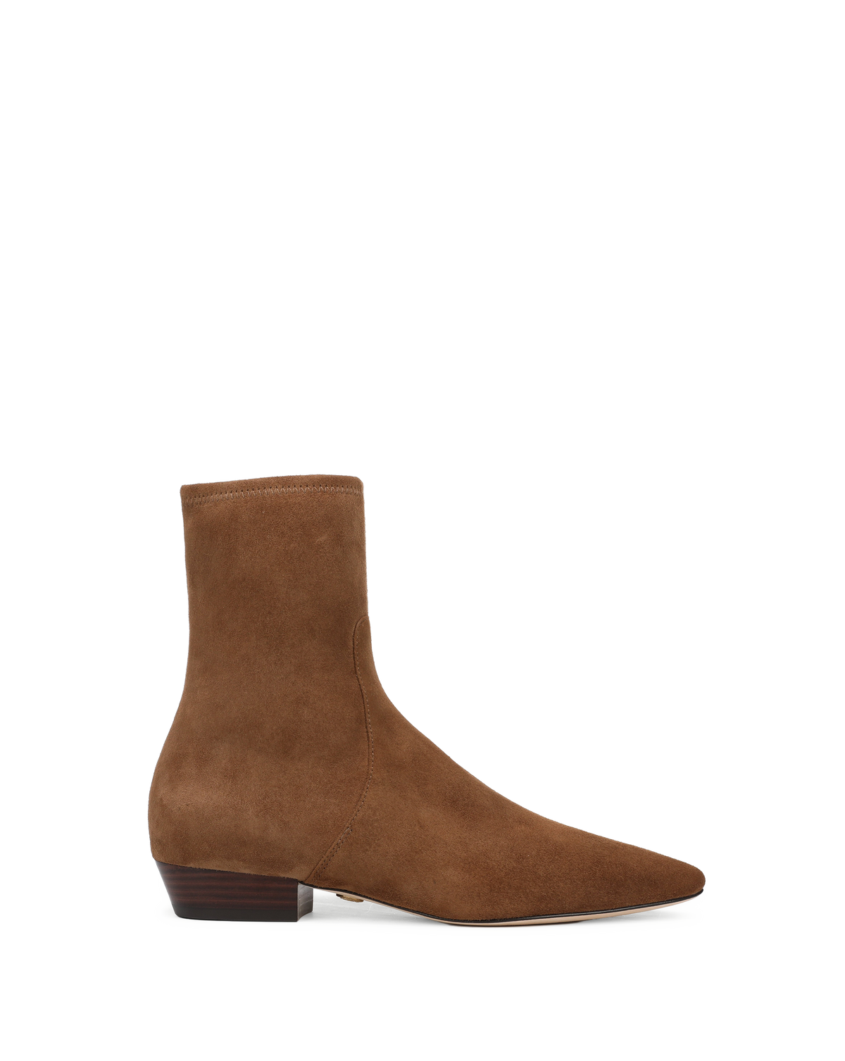 Veronica Beard | Glinda Stretch Ankle Boot in Brown Suede Chestnut