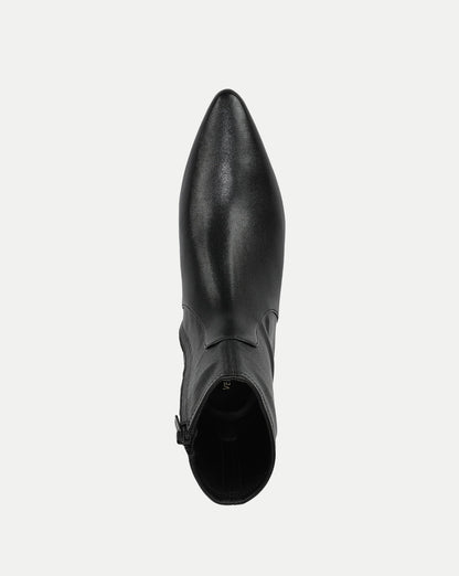 Veronica Beard | Glinda Stretch Ankle Boot in Black Leather Black