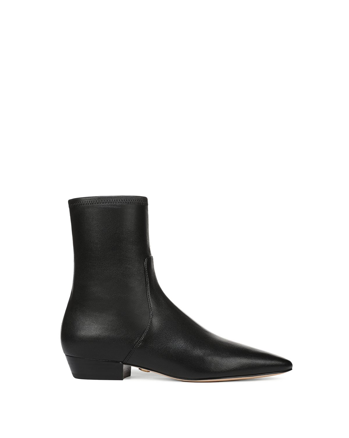 Veronica Beard | Glinda Stretch Ankle Boot in Black Leather Black