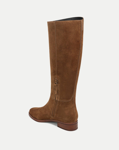 Veronica Beard | Arabelle Riding Boot in Chestnut Brown Suede Chestnut
