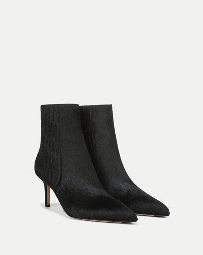Veronica Beard | Lisa Mid-Heel Ankle Boot in Black Black