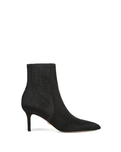 Veronica Beard | Lisa Mid-Heel Ankle Boot in Black Black