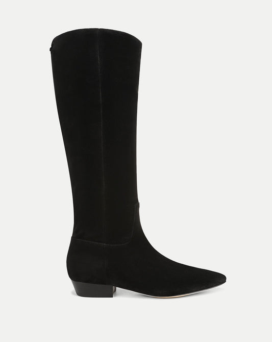 Veronica Beard | Gabrielle Tall Boot in Black Suede Black
