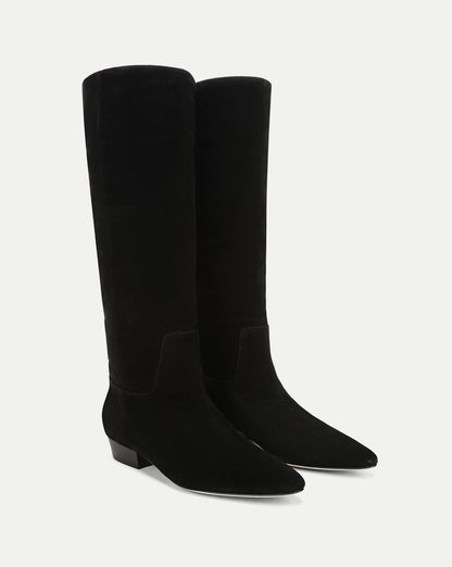 Veronica Beard | Gabrielle Tall Boot in Black Suede Black