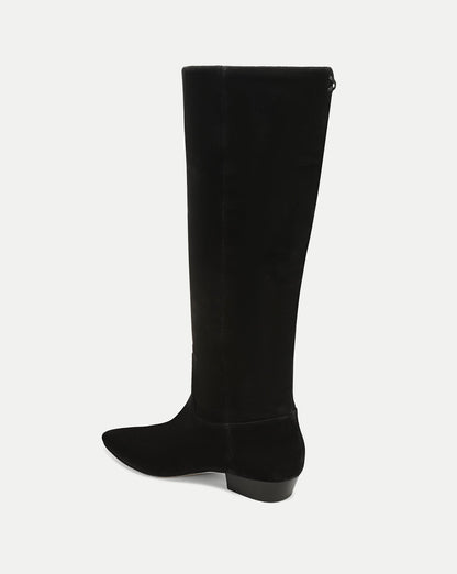 Veronica Beard | Gabrielle Tall Boot in Black Suede Black