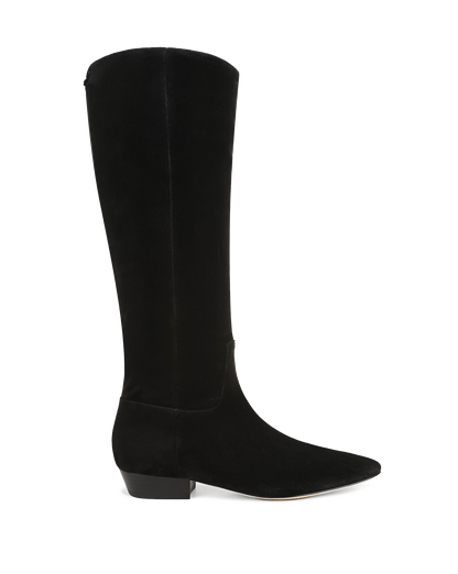 Veronica Beard | Gabrielle Tall Boot in Black Suede Black