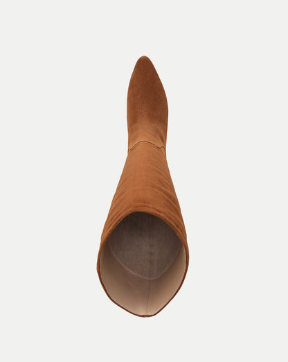 Veronica Beard | Gabrielle Tall Boot in Brown Suede Tobacco