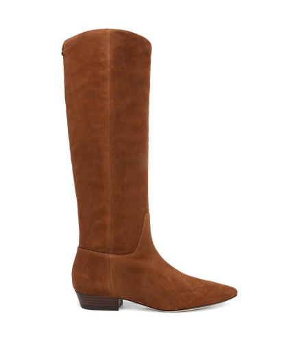 Veronica Beard | Gabrielle Tall Boot in Brown Suede Tobacco