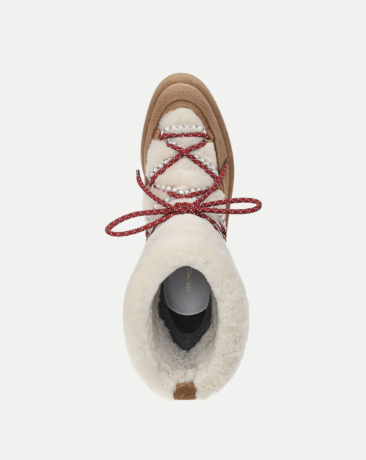 Veronica Beard | Kirsta Shearling Boot in White/Chestnut White/Chestnut