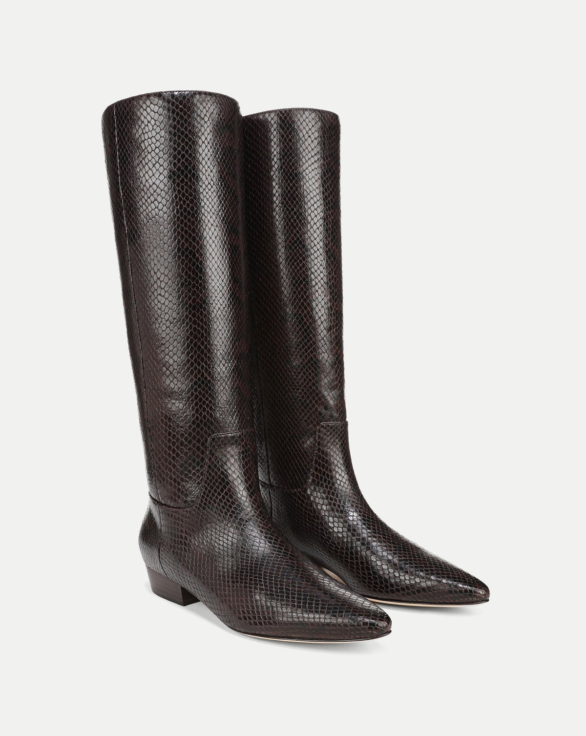 Veronica Beard | Gabrielle Tall Boot in Dark Brown Leather Espresso