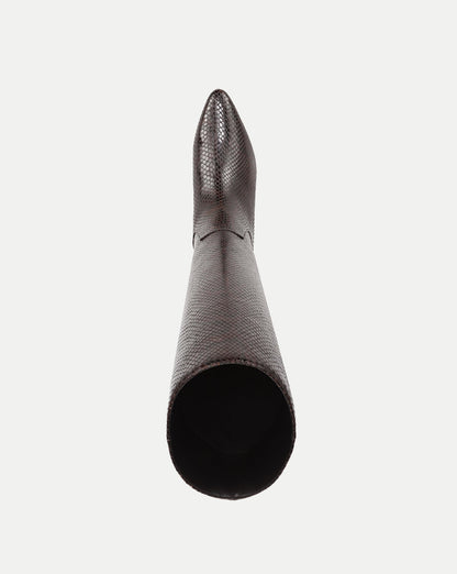 Veronica Beard | Gabrielle Tall Boot in Dark Brown Leather Espresso