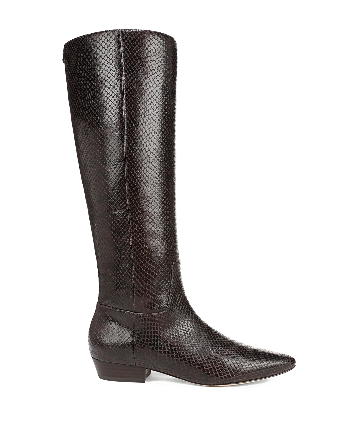 Veronica Beard | Gabrielle Tall Boot in Dark Brown Leather Espresso